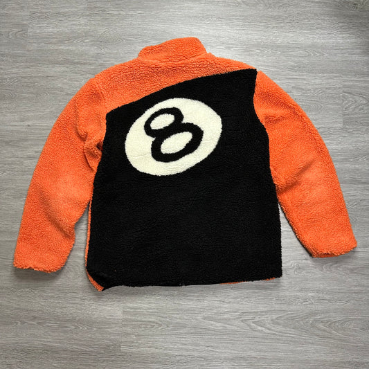 Stussy 8 Ball Sherpa Reversible Jacket Orange