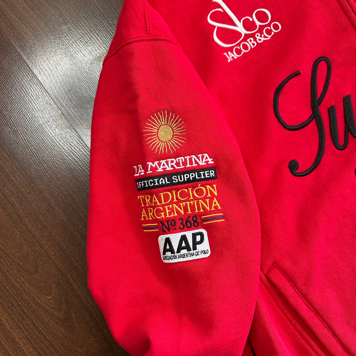 Supreme La Martina Zip Up Sweatshirt Red