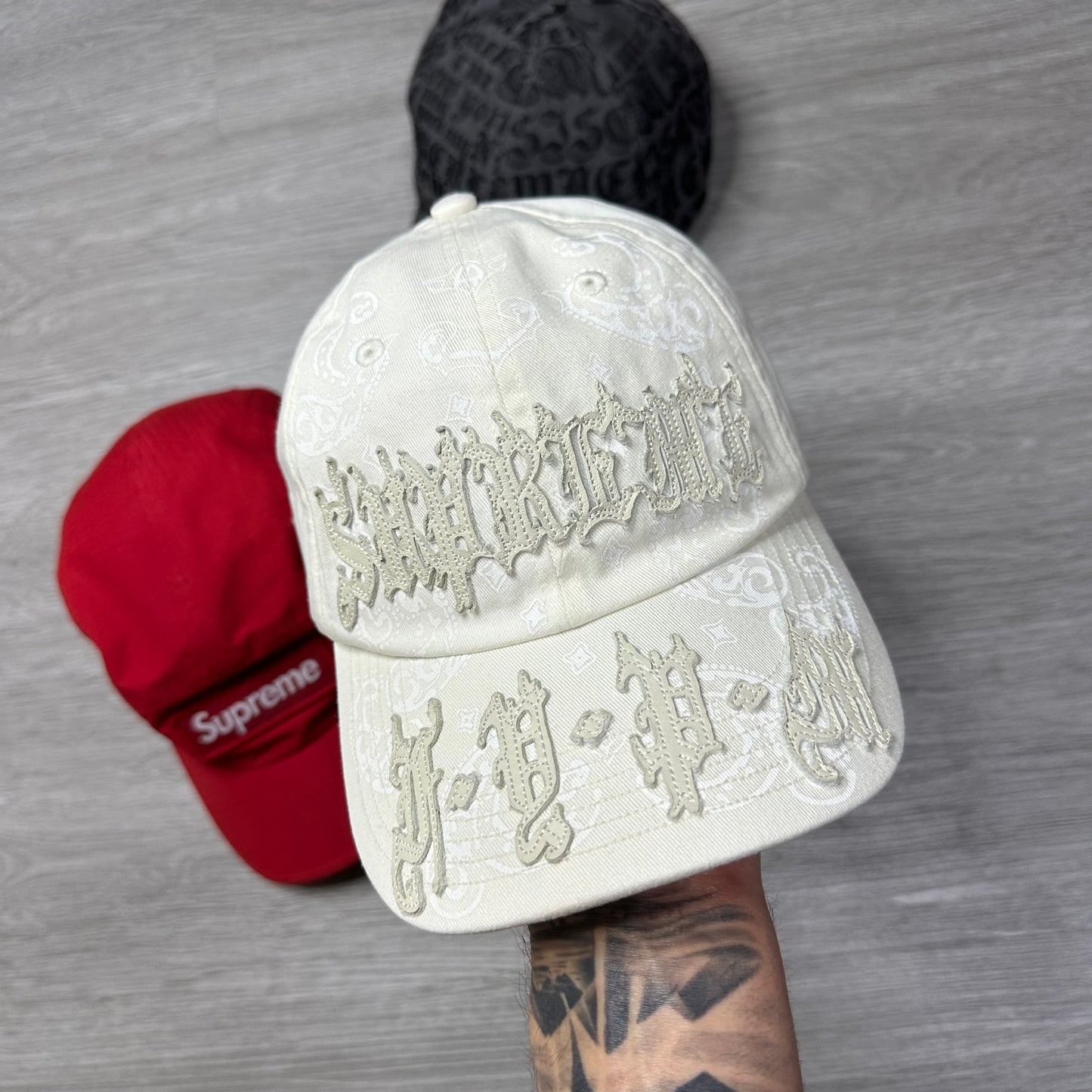 Supreme Leather Applique 6-Panel White
