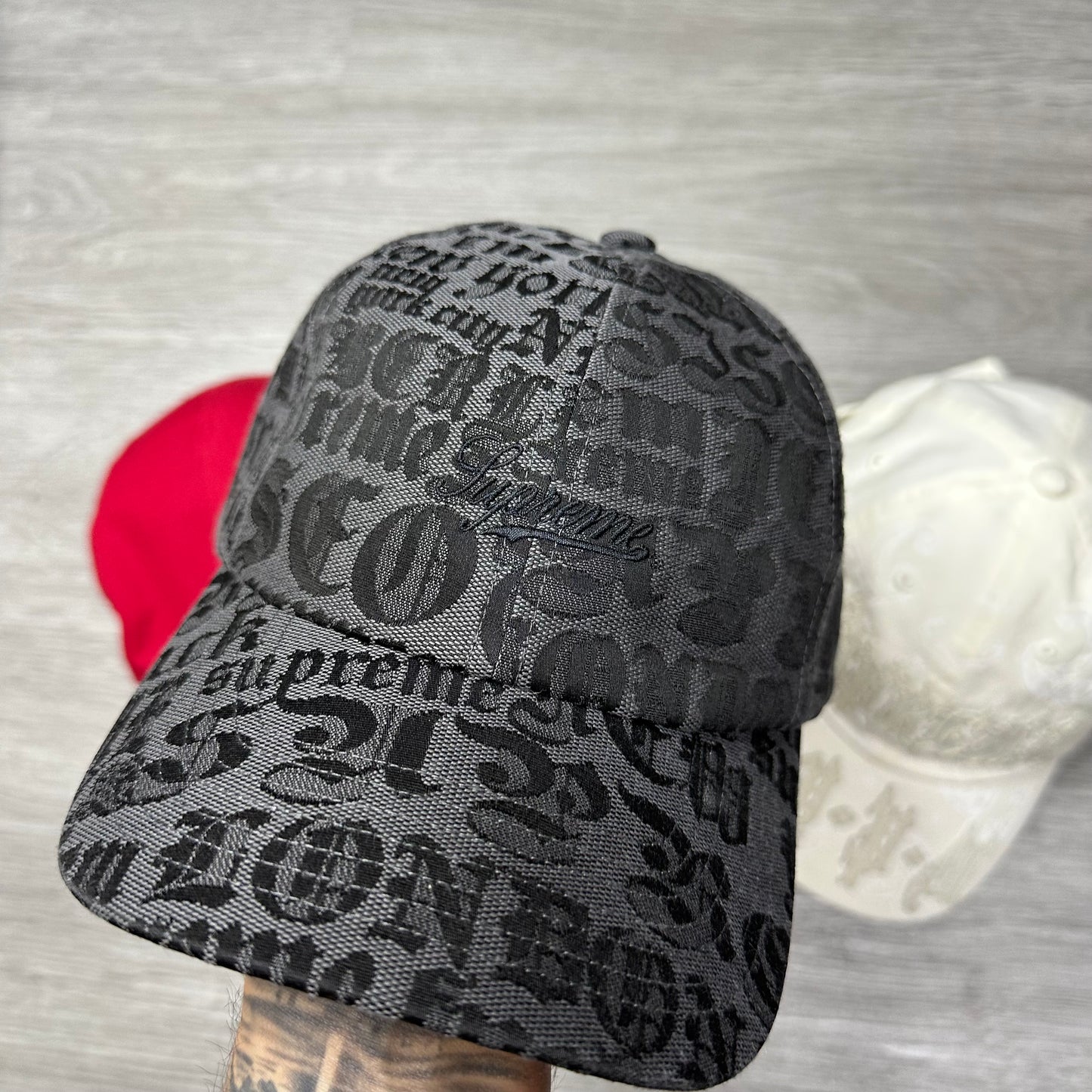 Supreme Cities Jacquard 6-Panel Black