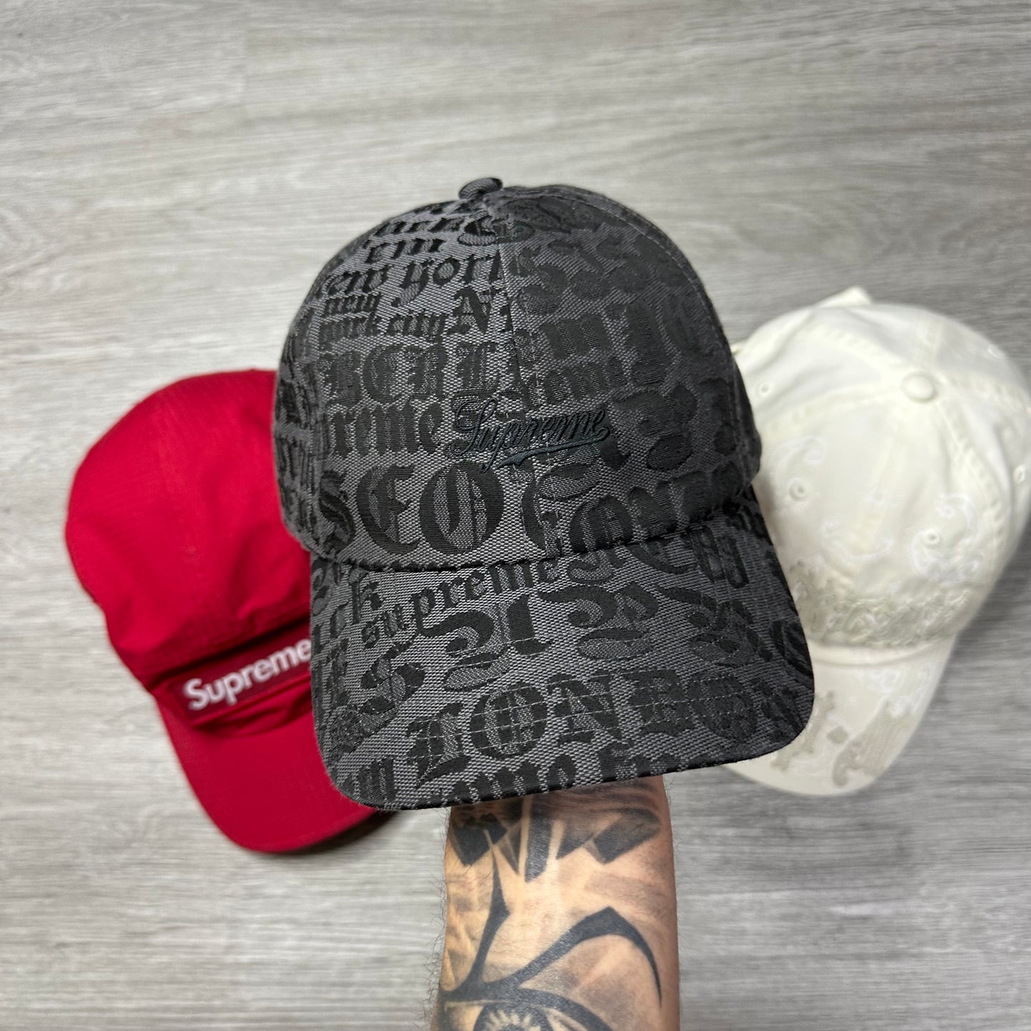 Supreme Cities Jacquard 6-Panel Black