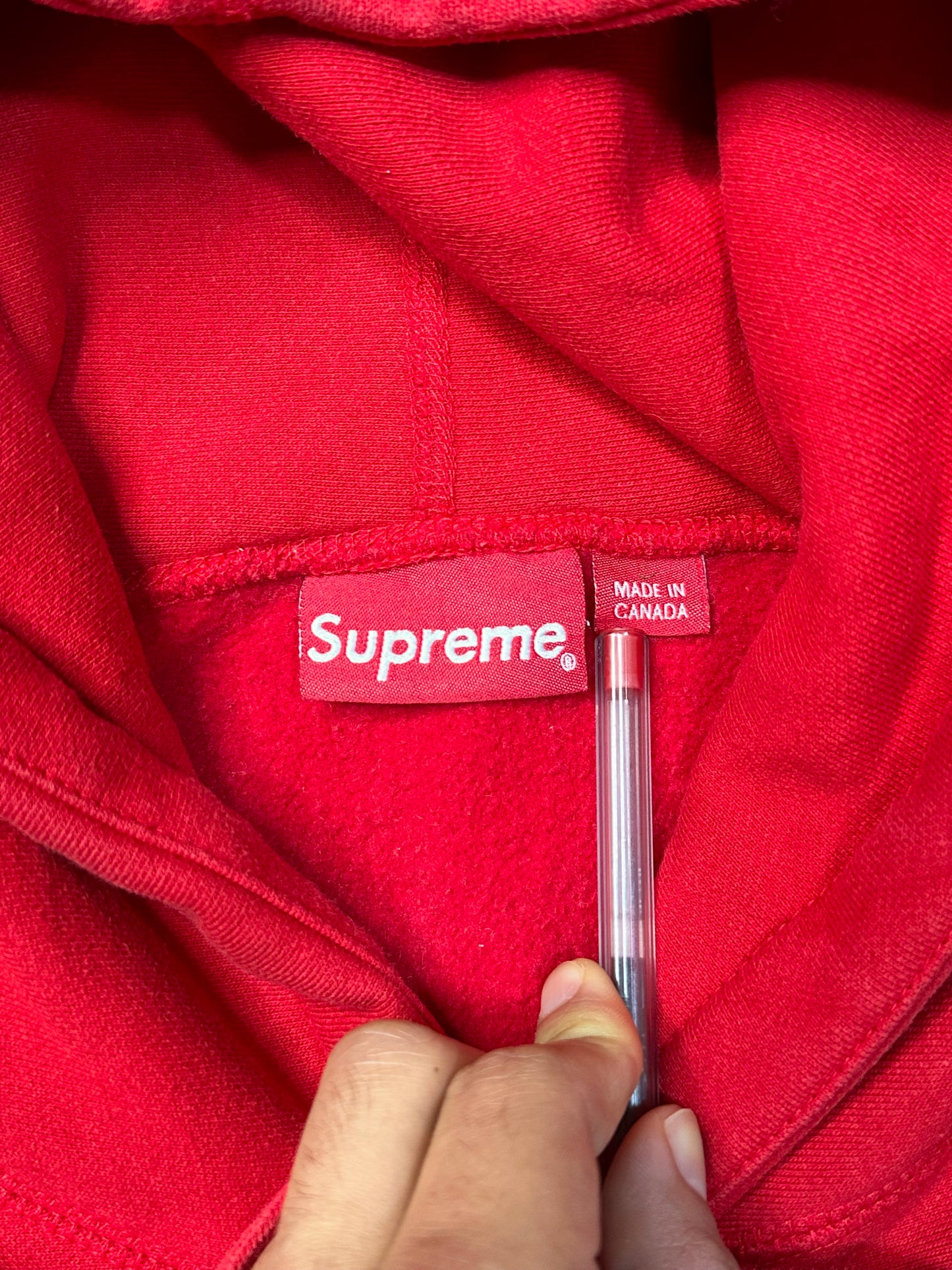 Supreme Box Logo Hooded Sweatshirt (FW17) Red on Purple