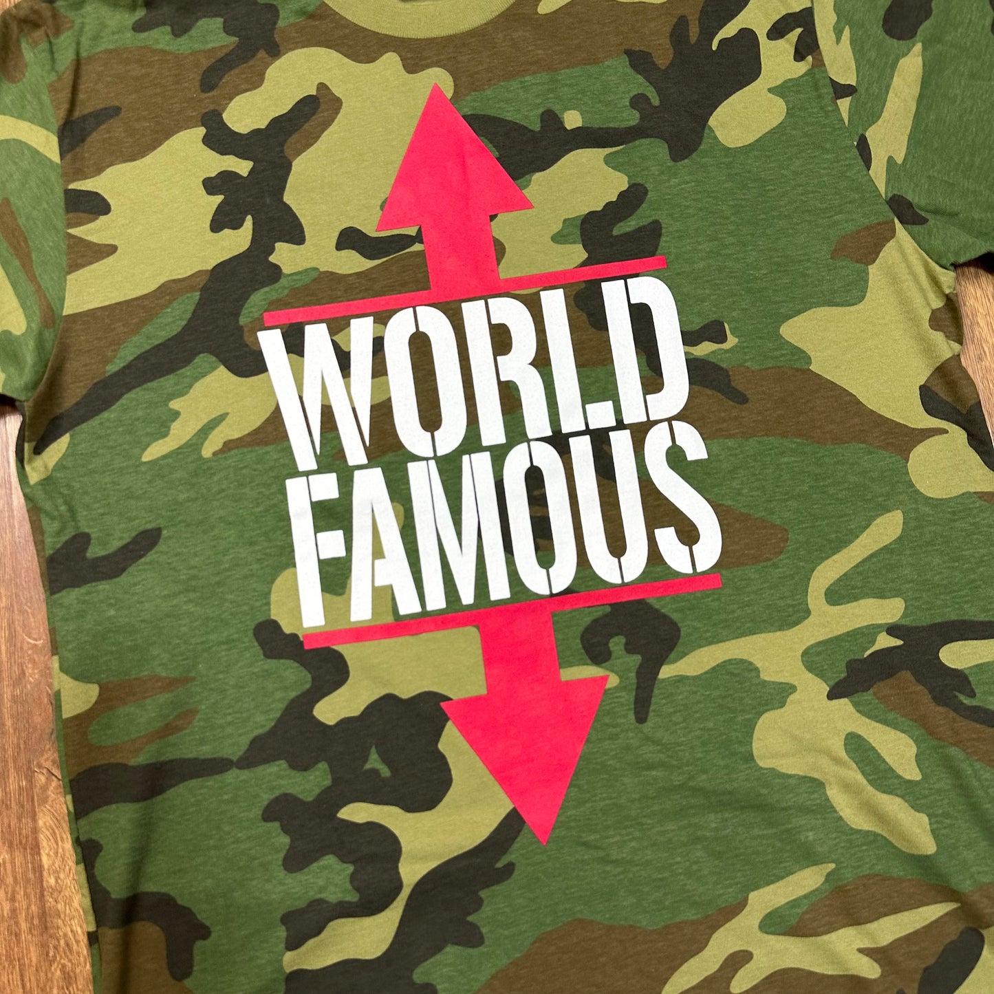 Supreme World Famous Tee Woodland Camo