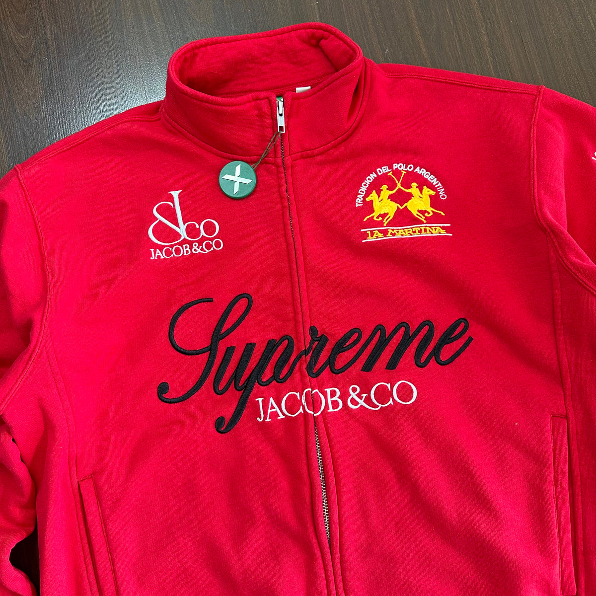 Supreme La Martina Zip Up Sweatshirt Red