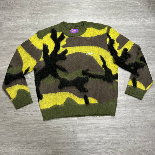 Corteiz Mohair Knit Sweater Gutta Camo