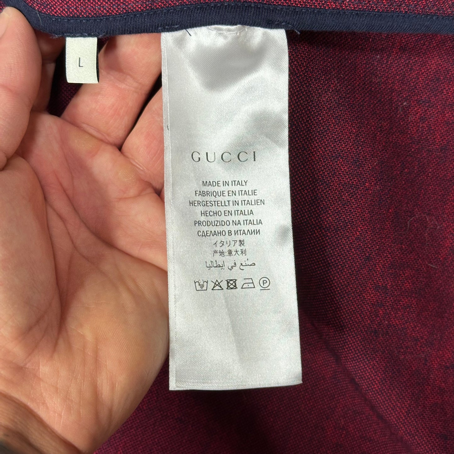 Gucci GG Jacquard Monogram Track Jacket Navy & Red